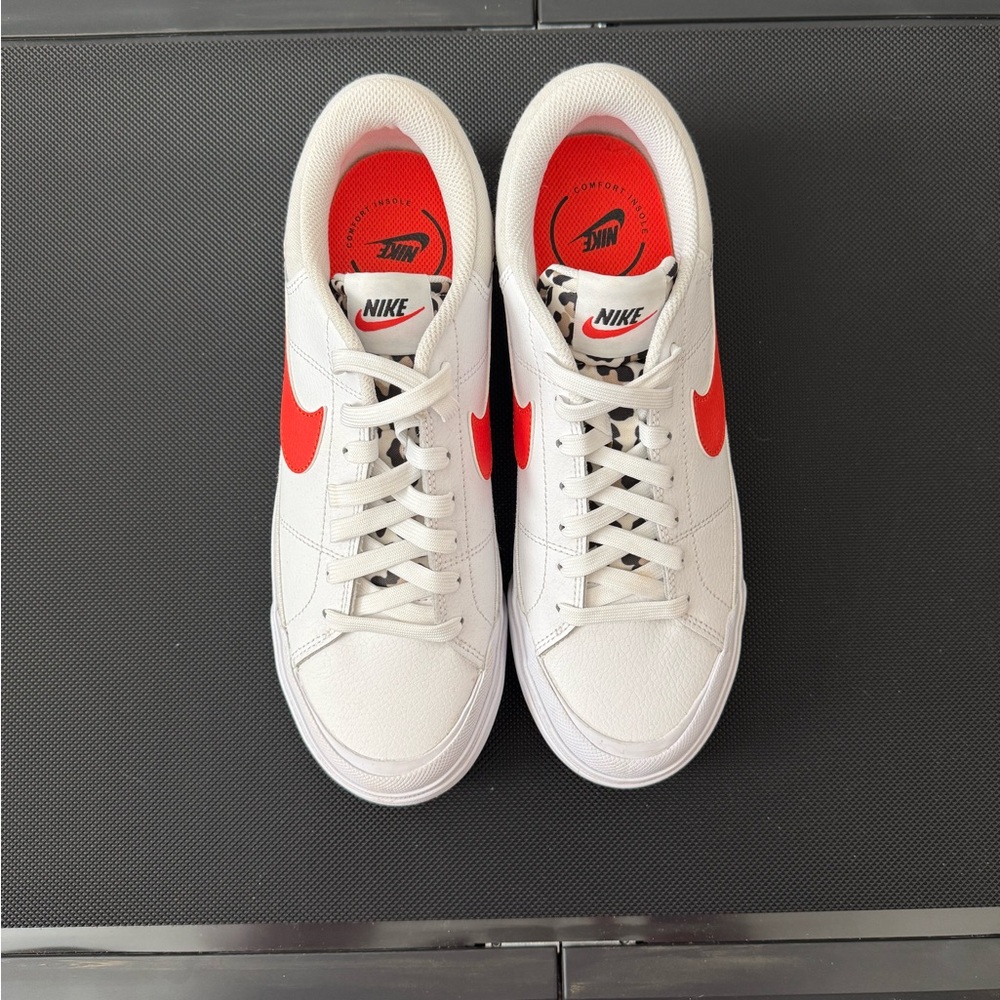 Nike White and Coral Sneakers